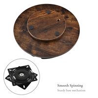 Combohome Wooden Lazy Susan Support de plateau tournant de 12 pouces pour armoire, organisateur de support à épices pour comptoir de cuisine marron