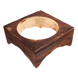 Pot en <span class=keywords><strong>argile</strong></span> de <span class=keywords><strong>pierre</strong></span> avec support de pot de cadre en bois, support de bol en <span class=keywords><strong>pierre</strong></span> de faïence, support de pot en bois antidérapant, support de bol en <span class=keywords><strong>pierre</strong></span> - Product Image 1