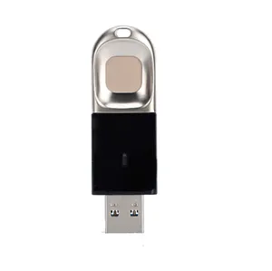 2020 atacado Impressão Digital biométrica criptografia usb flash drive 16gb/32gb/64gb personalizados com logotipo da empresa