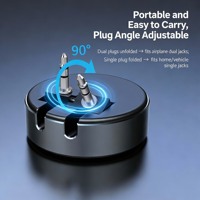 Nuevo Adaptador Bluetooth GXYKIT, Receptor Transmisor BT6.0, Interfaz AUX, Conectores de Audio Dobles, Material ABS para Avión