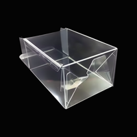 Boîtes cadeaux personnalisées en PET transparent de luxe, modernes, carrées, écologiques, avec logo personnalisé, épaisseur 0,5 mm