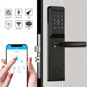 Display Handle Hotel Keyless High Security Smart Door Lock Fingerprint