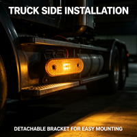Feux latéraux LED 24V pour camion, nouveau modèle avec base en caoutchouc, réflecteur intégré, montage sur support, lampes latérales LED pour remorque
