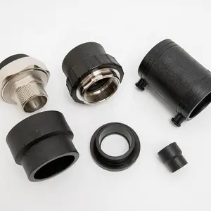 ISO4427 fittings welding plumbing materials PE 63mm SDR11 HDPE/PE/Plastic Electrofusion Fittings For Water Supply