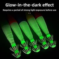 LOVITA Hameçon en acier inoxydable pour calamar, leurre souple artificiel lumineux, pour la pêche en mer et en eau salée, cible poissons YE0015