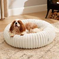 Nouveau lit pour chien PAIPET en forme de donut, luxueux et confortable, lavable, tapis pour chat, coussin chaud pour animaux de compagnie