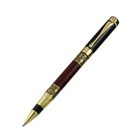 Stylo à bille personnalisé avec logo gravé en or, largeur d'écriture de 1,0 mm, cadeau d'affaires haut de gamme