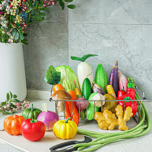 Fruta de simulación de plástico naranja plátanos limas manzana frutas artificiales para el hogar cocina fiesta fotografía Prop boda - Product Image 1