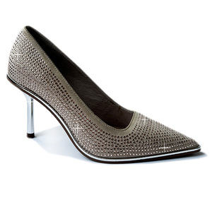 <span class=keywords><strong>Scarpe</strong></span> nuziali gioiello in argento di <span class=keywords><strong>marca</strong></span> in vera pelle per spillo di cristallo slip-on - Product Image 1