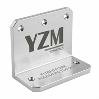 Support d'angle métallique en aluminium en forme de L usiné sur mesure par CNC pour l'assemblage de cadres industriels
