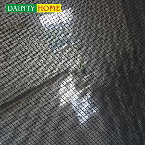 Nuovo Design a griglia in filo <span class=keywords><strong>grigio</strong></span> <span class=keywords><strong>argento</strong></span> ordito in pizzo tenda <span class=keywords><strong>tende</strong></span> da finestra semplici tessuti per <span class=keywords><strong>tende</strong></span> - Product Image 2