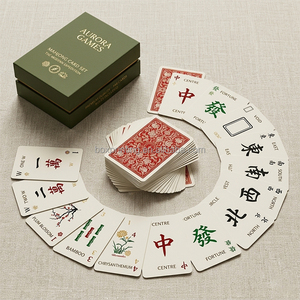 <span class=keywords><strong>Jeu</strong></span> de cartes personnalisées de haute qualité, Mahjong, Poker, Publicité, Design de <span class=keywords><strong>jeu</strong></span>, Instructions manuelles, Ensemble de quatre cartes - Product Image 1