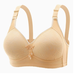 2025 elegante nuovo reggiseno di pizzo Sexy quattro file tre bottoni spugna tazza di biancheria intima per le donne - Product Image 3
