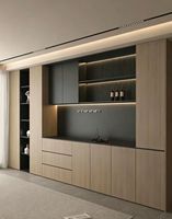 Französisches Massivholz-Sideboard, Umweltfreundlich, Modular, Verstellbare Regale, Erhöhte Paneeltüren, Große Aufbewahrungskapazität, Wohnmöbel