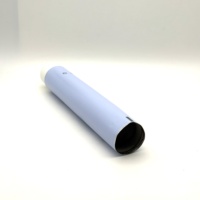 Tubes en aluminium pliables de 30 mm et 80 ml avec couvercle pour cosmétiques, tubes de base en métal souple, sans plastique, recyclables, finition mate