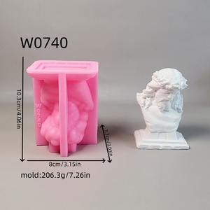 Moules de coulée en résine faits à la main pour bricolage ornements décoratifs Ins Style Silicone outils de bureau jésus moule W0740 - Product Image 4