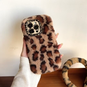 Lujo cálido lindo invierno peludo suave Cove para iPhone Xr X Xs 11 12 13 14 15 16 17 Plus Pro Max caja del teléfono celular - Product Image 5