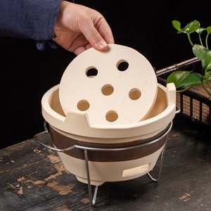 バーベキューグリル付きの新しいデザインの高品質屋外屋内ファイヤーピット薪燃焼パティオパティオキャンプ用セラミック暖炉 - Product Image 6