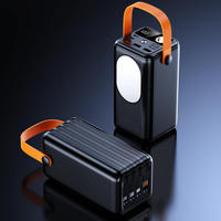Alimentation portable au lithium-ion avec câble intégré 50000mAh, charge ultra-rapide, grande capacité, cordon, alimentation pour le camping