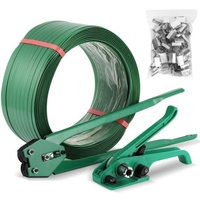 Kit d'emballage YISHI pour entrepôt de recyclage : Film étirable + Ensemble de cerclage – Outils complets pour vêtements usagés