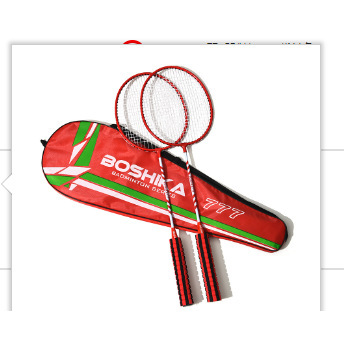 [777 Rojo] Raqueta de bádminton de espuma