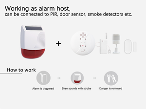 Kablosuz Alarm sireni açık güneş enerjili 110dB ses ışık Siren 433MHz ev güvenlik hırsız alarmı sistemleri sinyal dedektörü - Product Image 5