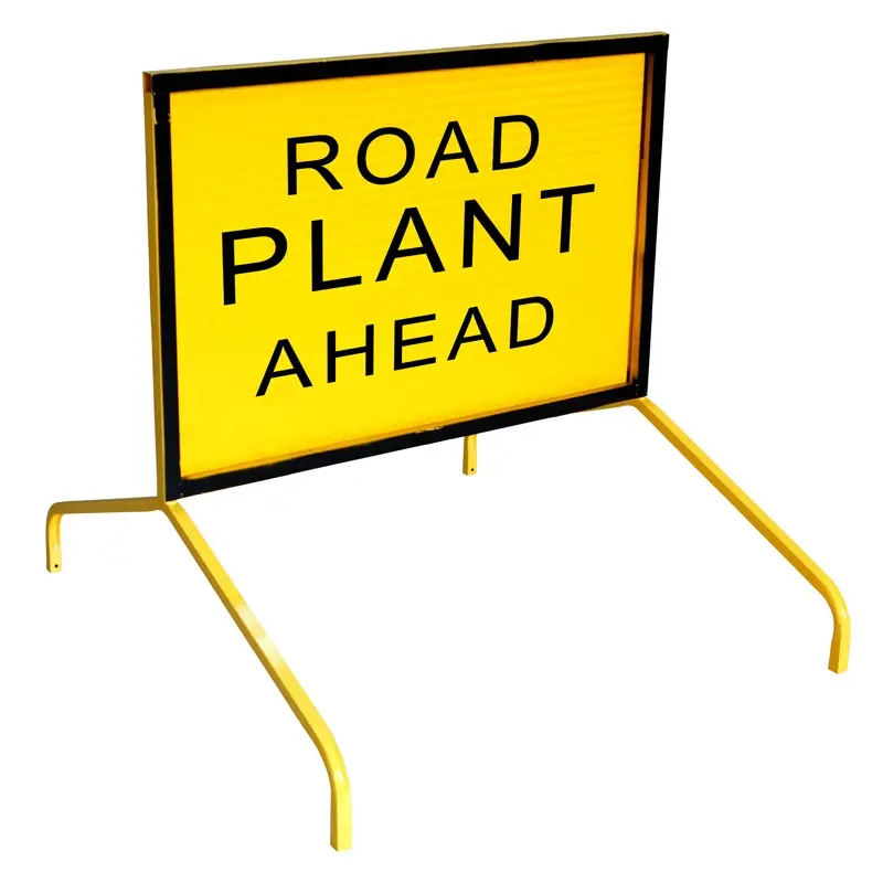 G Traffic Hazard Traffic Accident Ahead Road Under Repair Boxed Edge Sign With Bipod Legs For Metal Signs