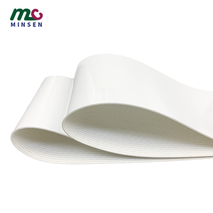 Minsen Aangepaste Eindeloze/Naadloze Witte <span class=keywords><strong>Food</strong></span> <span class=keywords><strong>Grade</strong></span> 3-laags Pu/Pvc Machine Transportband Te Koop - Product Image 6