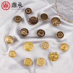 Tiradores de Latón Estilo Europeo Dingcheng, Perillas para Puertas de Armario, Diseño de Rosa, Herrajes de Lujo para Muebles - Product Image 1