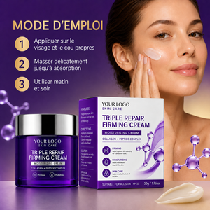 Crema de Belleza Avanzada Hidratante y Reafirmante, Mejora las Líneas Finas, Complejo de Péptidos de Colágeno, Crema Reafirmante de Triple Reparación para Piel Madura - Product Image 4