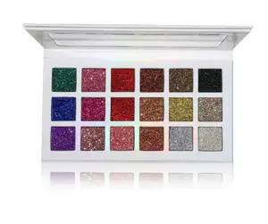 18 renk glitter göz farı paleti kozmetik makyaj özel etiket glitter palet Glitter göz farı