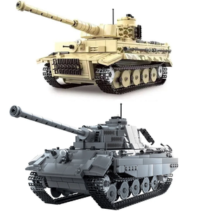 993 Uds ladrillo WW2 ejército militar alemán Tigre <span class=keywords><strong>tanque</strong></span> pesado modelos bloques de construcción juguete educativo para niño chico regalo de Navidad - Product Image 1