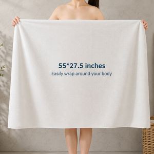 Serviettes de bain de qualité hôtelière avec logo personnalisé en gros et emballage individuel - Product Image 3