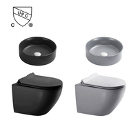 Ensemble de toilettes suspendues sans rebord certifié CUPC, articles sanitaires de luxe faciles à nettoyer pour les projets de salles de bain nord-américaines