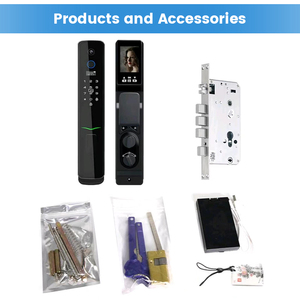 <span class=keywords><strong>Precio</strong></span> al por mayor Cerradura de puerta con cámara Huella digital Contraseña Clave Teléfono Tarjeta IC Desbloqueo Cerradura inteligente - Product Image 2