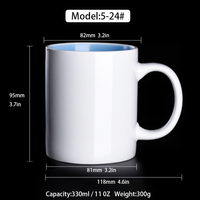 Mug à thé en céramique Modernqiu en gros, 330 ml/11 oz, tasse à café en porcelaine, accessoires en poterie, usage domestique, sublimation bon marché, droit