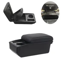 Accoudoir de voiture Peugeot 208 2019-2024, boîte de rangement de la console intérieure, porte-gobelet, organisateur, ABS/cuir PU, installation facile