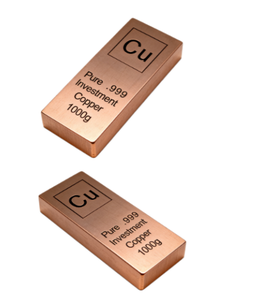 Lingote <span class=keywords><strong>de</strong></span> Cobre Sólido <span class=keywords><strong>de</strong></span> 1 kg, 99.9% Puro, MOQ Bajo, para Inversión - Product Image 2