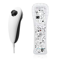 Contrôleur 2 en 1 + Nunchuk pour les jeux Nintendo Wii Télécommande sans fil
