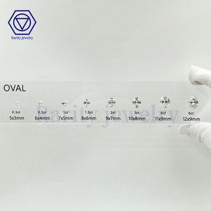 Đá Quý Biểu Đồ Hình Dạng Hình Bầu Dục Kim Cương Kích Thước Biểu Đồ Bộ 0.3ct Để 6ct Nhỏ Để Lớn Kích Thước Đầy Đủ Nhẫn Chọn Đá Kích Thước Mẫu - Product Image 1