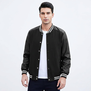 Veste de sport d'hiver pour homme de haute qualité, personnalisable, avec broderie, col montant, logo imprimé sur le devant, 100% coton - Product Image 1