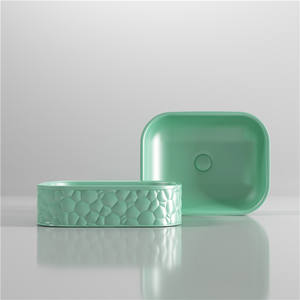 <span class=keywords><strong>Lavabo</strong></span> Rectangular <span class=keywords><strong>Lavabo</strong></span> Encimera Colorido <span class=keywords><strong>Lavabo</strong></span> de Mano Recipiente de Cerámica Fregaderos de Baño - Product Image 4