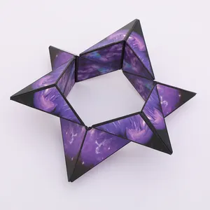 搞笑儿童玩具新设计磁性坐立不安变形立方体玩具3D几何多样磁性3D磁铁立方体