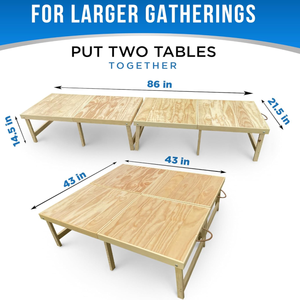 Tavolo da Picnic da viaggio portatile Boho in legno <span class=keywords><strong>a</strong></span> bassa altezza pieghevole da spiaggia tavolo da Picnic - Product Image 5