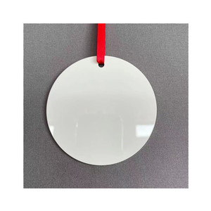 Ornement de Sublimation en aluminium rond blanc 3.5 '', bricolage personnalisé, ornement de cercle en métal de Sublimation à deux faces - Product Image 5