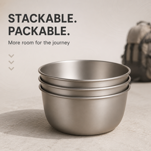 Tazón Apilable de Titanio para <span class=keywords><strong>Camping</strong></span>, Utensilios de <span class=keywords><strong>Cocina</strong></span> de Titanio Puro, Duraderos y Ligeros, para Senderismo, Excursionismo, Picnic y <span class=keywords><strong>Cocina</strong></span> al Aire Libre - Product Image 4