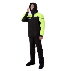 Poliestere logo personalizzato tuta antipioggia moto impermeabile impermeabile parapioggia traspirante adulti cappotto antipioggia giacca tuta antipioggia