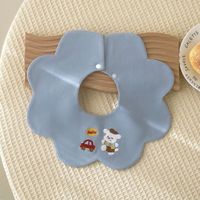 Bavoirs coréens en coton de qualité supérieure pour bébé, motif dessin animé, conception 2 couches anti-régurgitation et anti-bave, rotation à 360°, unisexe