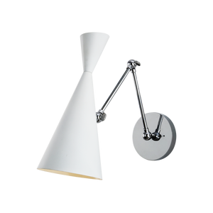 Applique murale LED, lampe murale intérieure moderne, luminaire en métal blanc réglable pour salon, chambre, hôtel, villa - Product Image 5