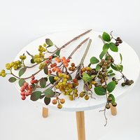 Feuilles vertes artificielles à tige courte en gros pour la décoration intérieure, de haute qualité, pour accessoires de photographie et présentation en cuisine